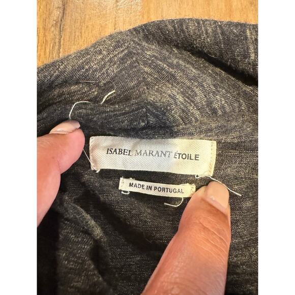 Isabel Marant Assymetrical Gray Long Sleeve Top normcore minimalist SIZE 38/M - Picture 6 of 7